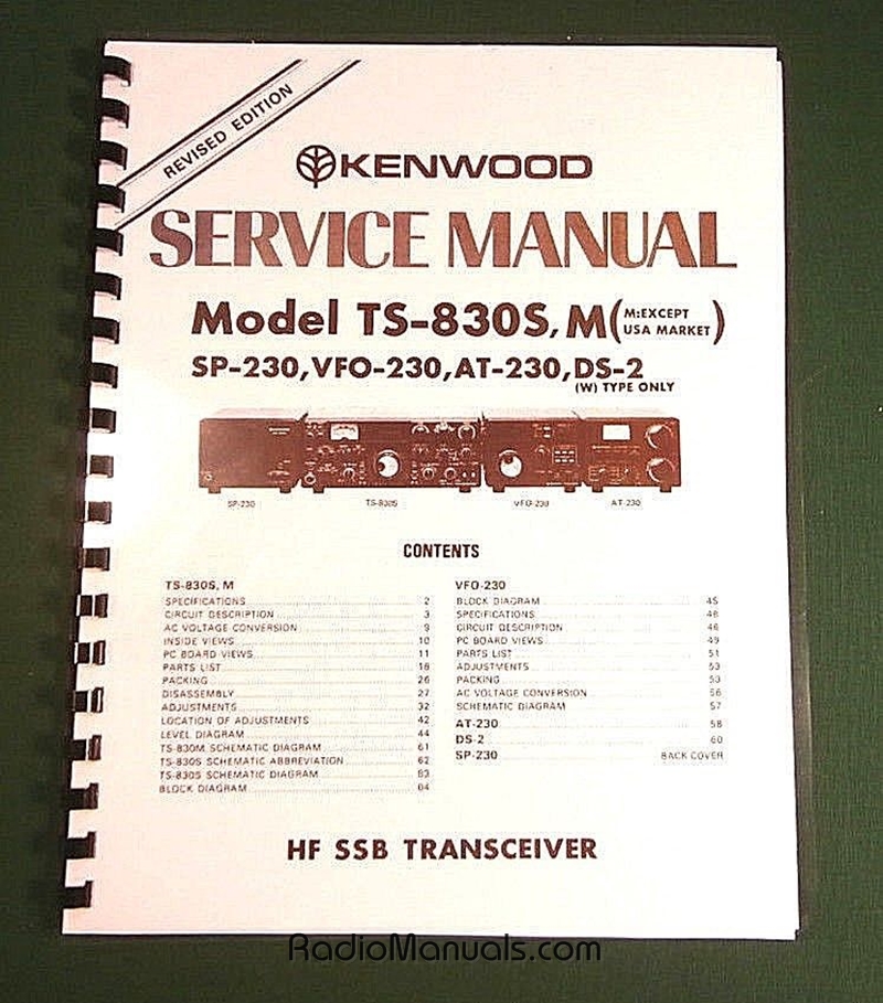 Kenwood TS-830S Service Manual - Click Image to Close